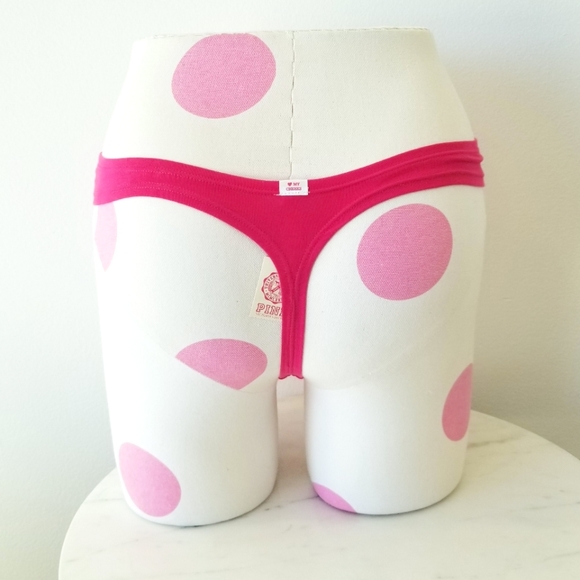 Victoria's Secret PINK Vintage Rhinestone Crystal Thong Panty Ruching NWT - Picture 4 of 13